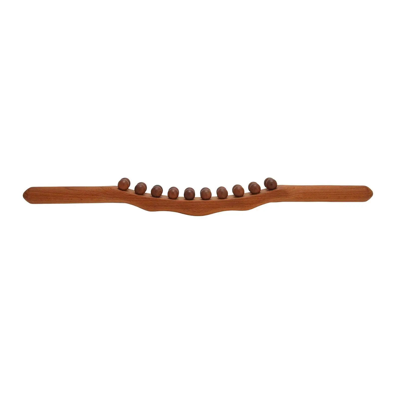 Ergonomic 20-Bead Wood for massage Stick - Anti-Corrosion, Labor-Saving Scraping Tool - Carbonized Wood for Relaxation