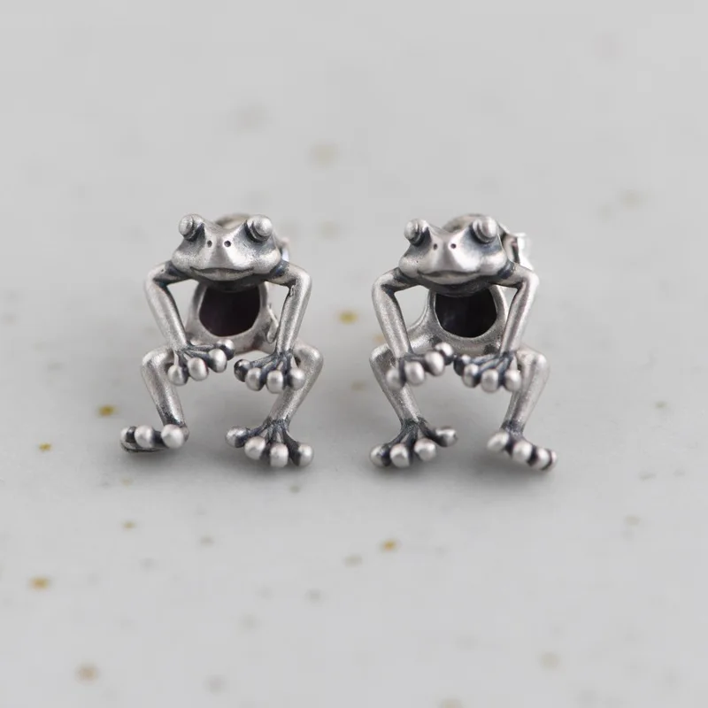 

MKENDN 925 Sterling Silver Frog Earrings