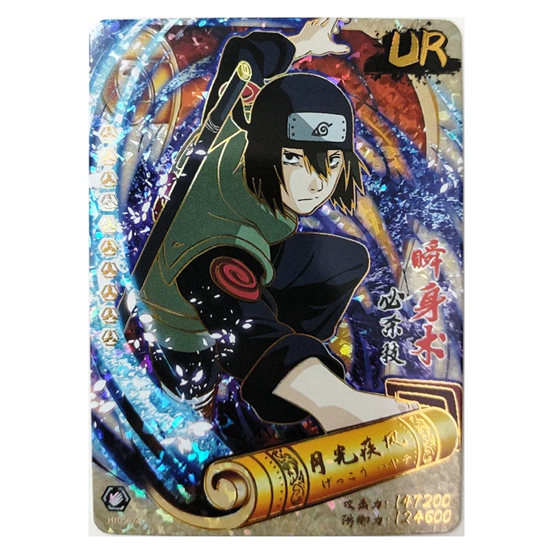 Anime NARUTO Rare Gekko Hayate Uchiha Sasuke Uzumaki Naruto Temari Orochimaru Yamato Game UR Collectible Cards Birthday Toy Gift