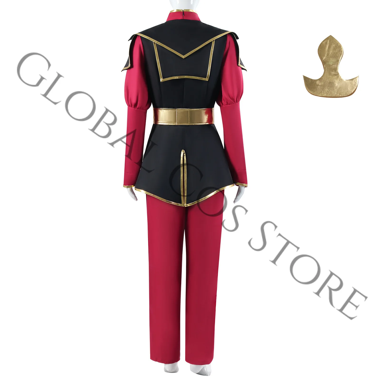 Anime Avatar The Last Airbender Cosplay Azula Costume Wig Red Palace Knight Style Suit for Halloween Party Comic Con Dress Up view 3