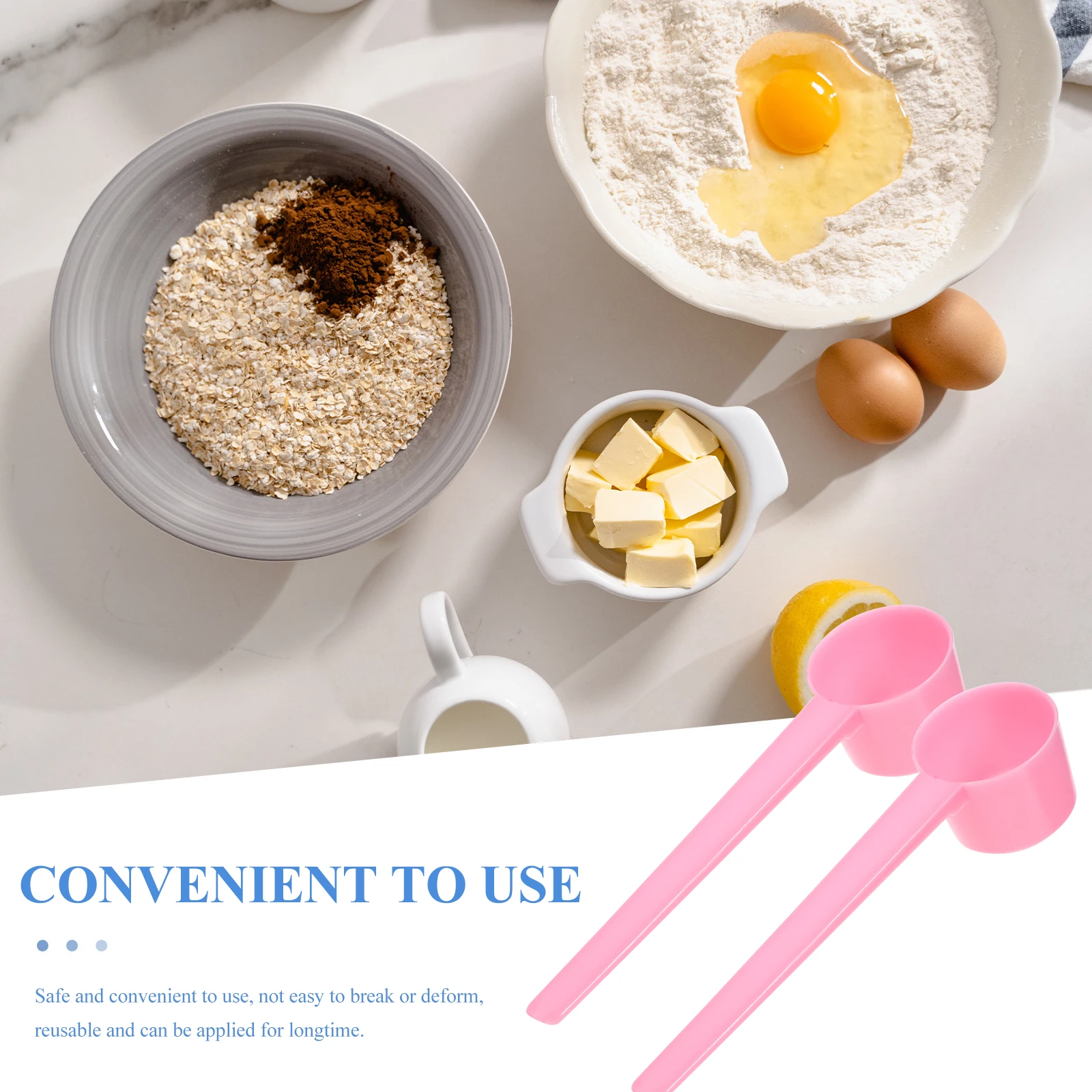 

50 Pcs Measuring Spoon Set Stainless Steel Kitchen Teaspoons Scoop Reusable Coffee Bean Powder Milk Long Handle Easy Clean