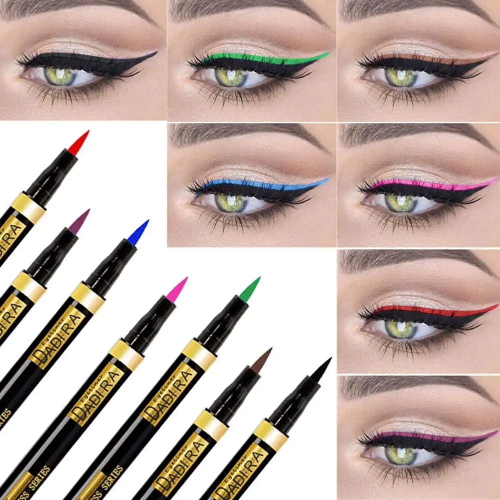 カラフルなマット防水リキッドアイライナー、速乾性、優しい質感、長持ち、細いペン先、簡単なリキッドアイライナーペン、アイメイク