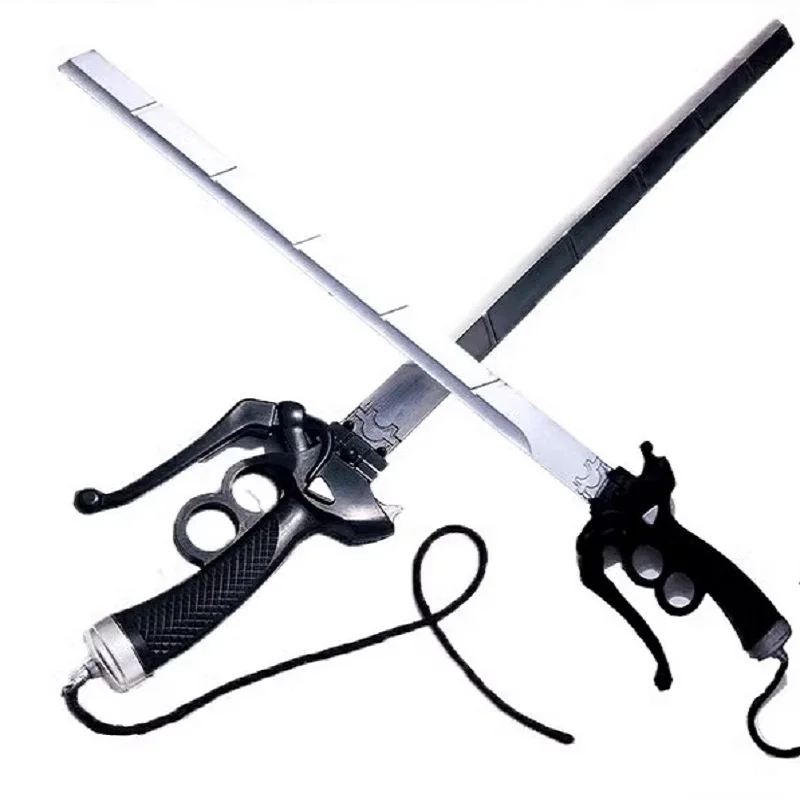 1:1 Attack on Titan Gun Sword Cosplay Prop Mikasa Eren Rivaille Ackerman Weapon Sword Safety PU Cos Halloween Gift 95cm