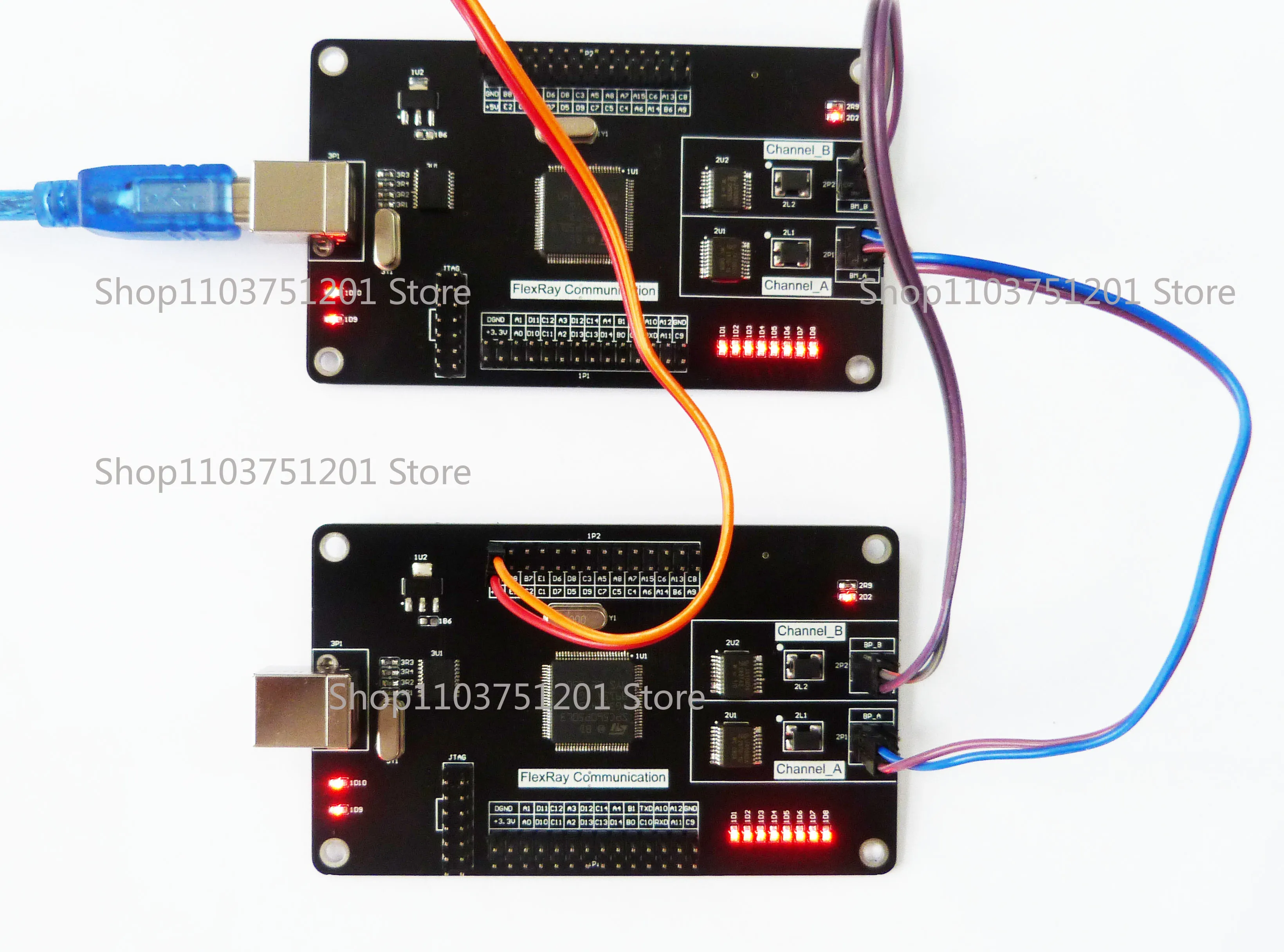 Flexray development board, Flexray dual communication,  to serial port,  to CAN