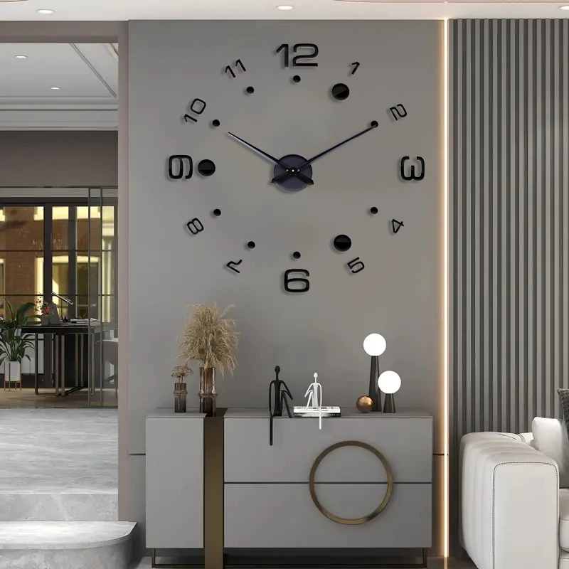 DIY Wall Clock Mirror Acrylic Art Wall Clock Silent Clock Used for Living Room, Bedroom, Kitchen, Office Decoration
