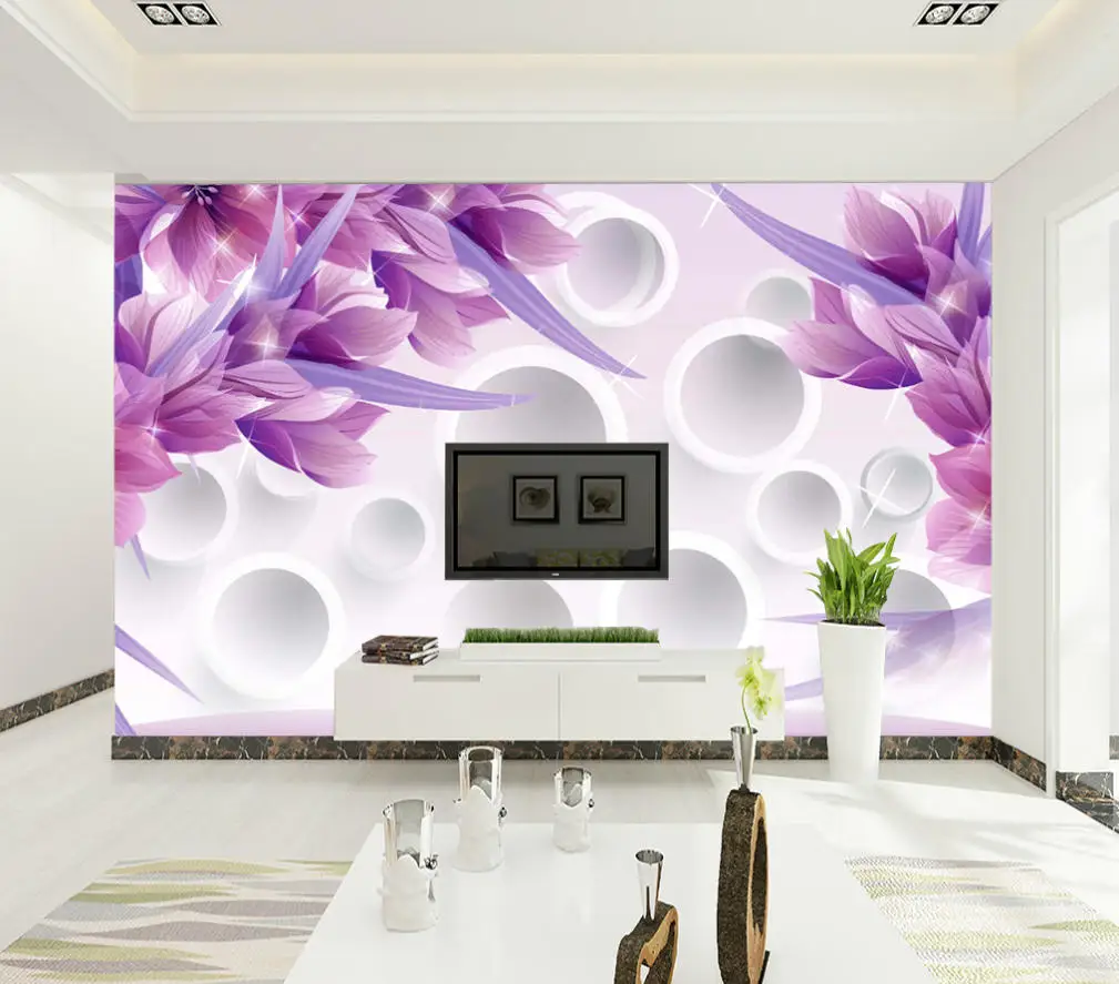 Custom wallpaper soft packaging Rose flower butterfly Bedroom Living Room Background Decoration Mural wallpaper for walls
