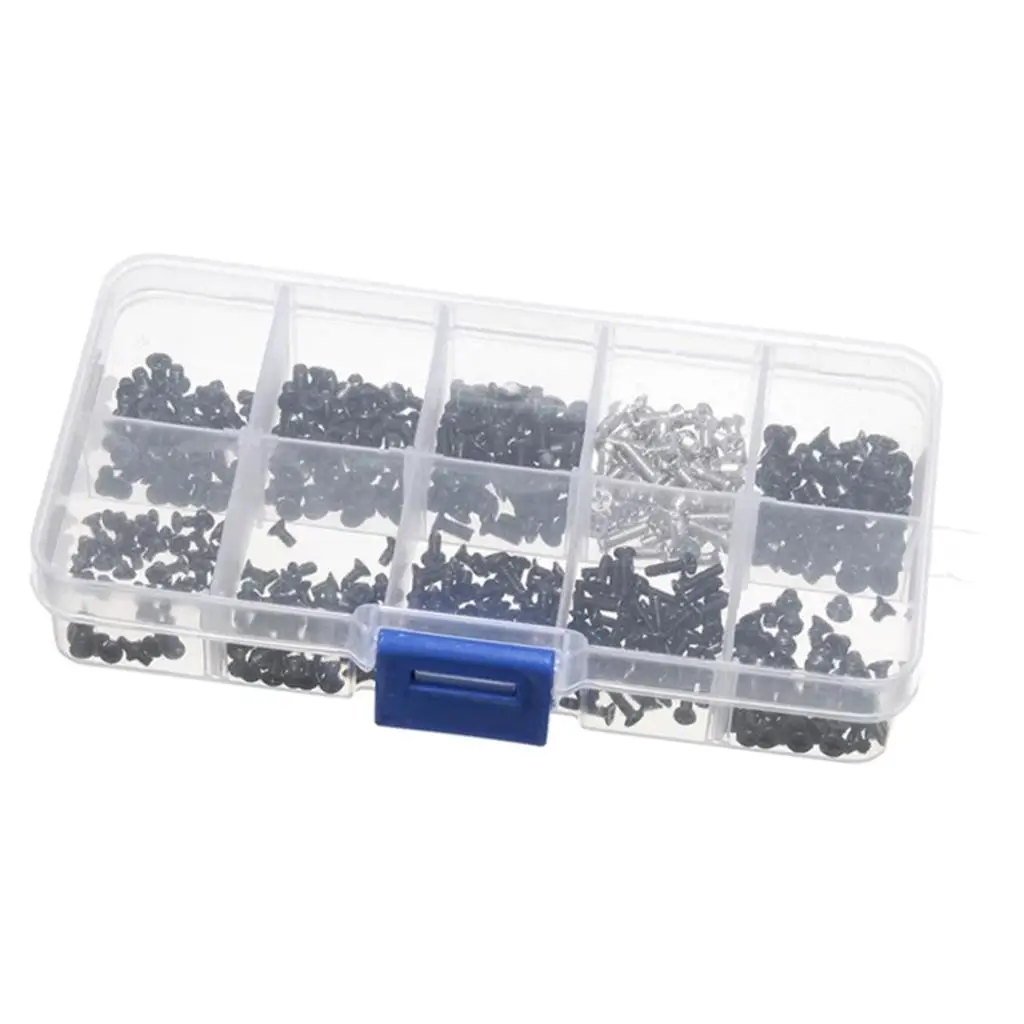Computer DIY Screws Set 500pcs HSS Black Metric Kit M2 M2.5 M3 Standoffs for Desktop Case and Motherboard