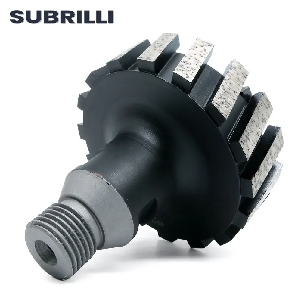 SUBRILLI D80*T25 Diamond Stubbing Wheels CNC Grinding Drum Zero Tolerance Wheel With Water Hole 1/2 Gas Thread