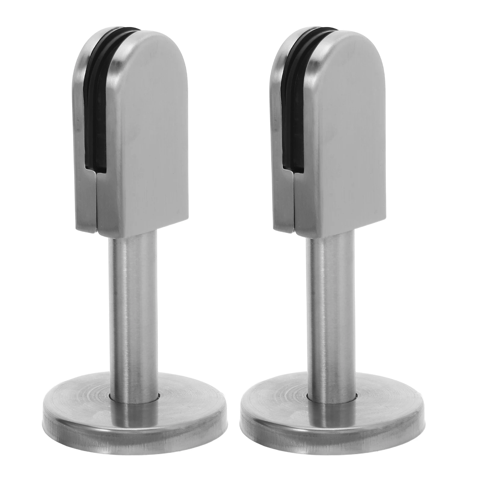 

2pcs Glass Screen Brackets: Stainless Steel Partition Support Clamps For Tempered Glass Adjustable Fish Mouth Design Mounting