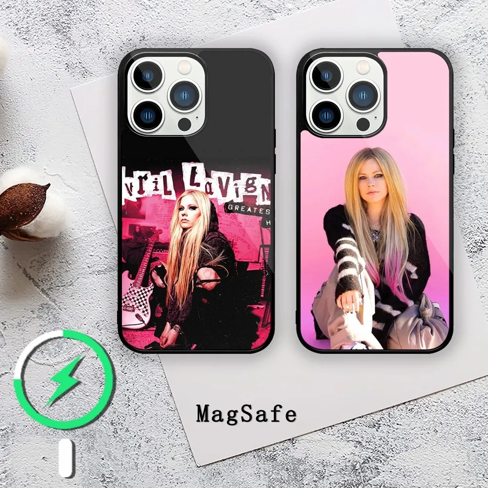 Singer Avril Lavigne Greatest Hits Phone Case For iPhone 11 12 13 14 15 Mini Pro XS Max X S Plus XR Magnetic Attraction Shell