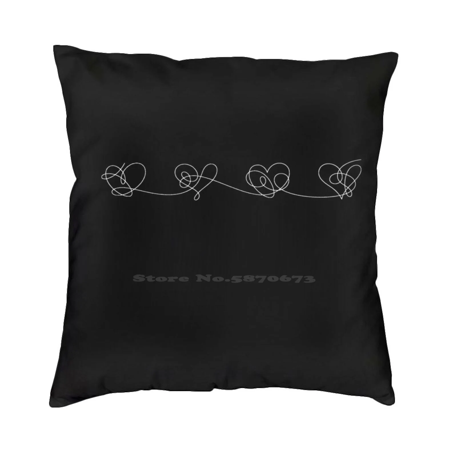 Love Yourself Answer Hearts (White) Pillow Cover Hug Pillowcase Rm Suga Jhope Jimin Jungkook Namjoon Seokjin Yoongi Hoseok