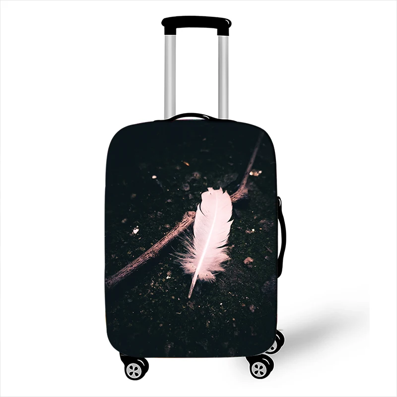 Bird Feather Print Luggage Cover for Travel Angel Wings Pattern Anti-dust Trolley Case Covers Elastic Suitcase Protective Covers