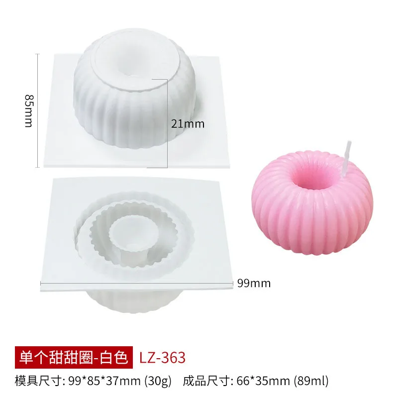 DIY Big Donut Silicone Candle Mold Handmade Chocolate Cookie Biscuit Baking Molds Plaster Epoxy Resin Mould Home Crafts Decor