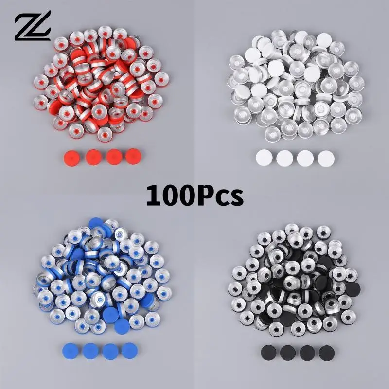 

100pcs Medical Vial Cap Aluminum Cap Medical Bottle Cap OD 20mm Diameter Aluminum Flip Off Cap