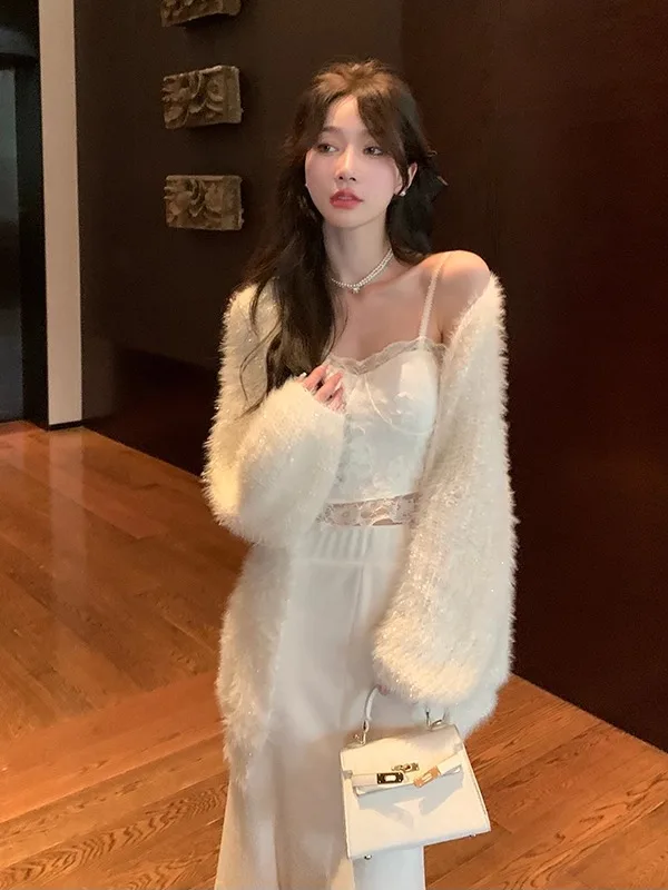 

Женский вязаный свитер Thiened Lazy Sle, пальто Long Sve V-Ne, мягкая удобная свободная верхняя одежда на осень-зиму