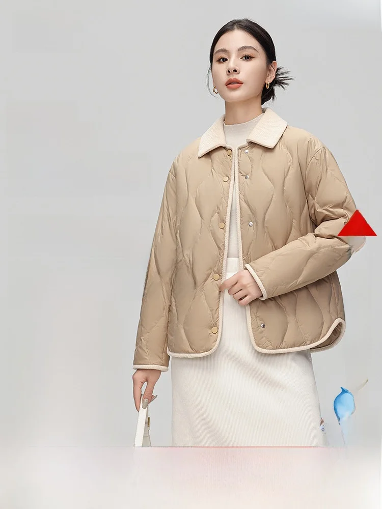 

Faionable ort Ladies' down Jaet SNOW FLNG Commute Sle Artistic Polyester Fiber 90% Du down Filling ort Length