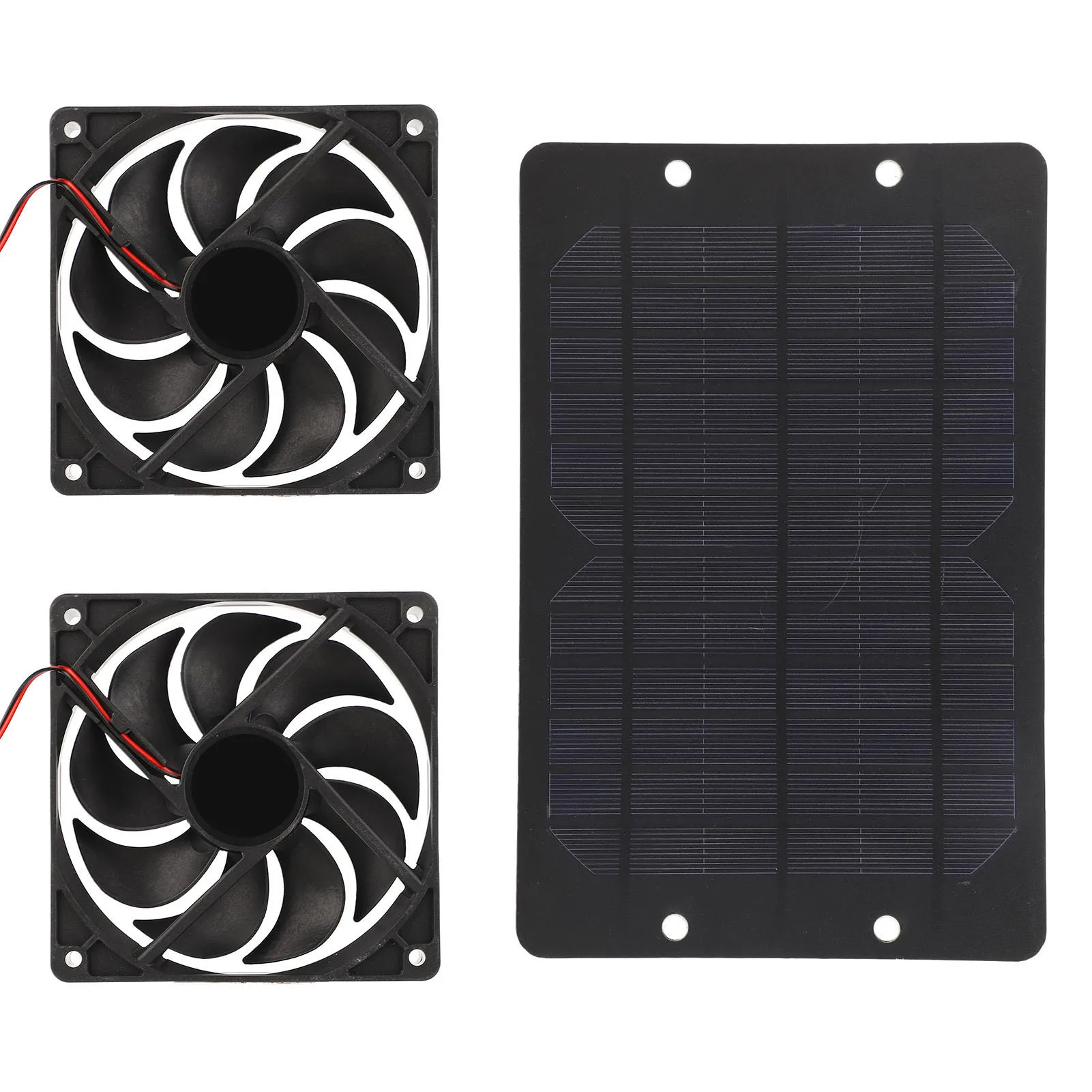 10W 12V 2A Solar Panel Powered Dual Fan Silicon Plastic Outdoor Portable Solar Fans for Chicken House Greenhouse RV Car