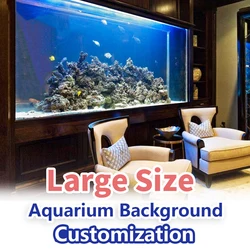 Large Size Aquarium Background Custom, 100cm HD Printing Wallpaper Fish Tank Backdrop Decorations PVC Poster