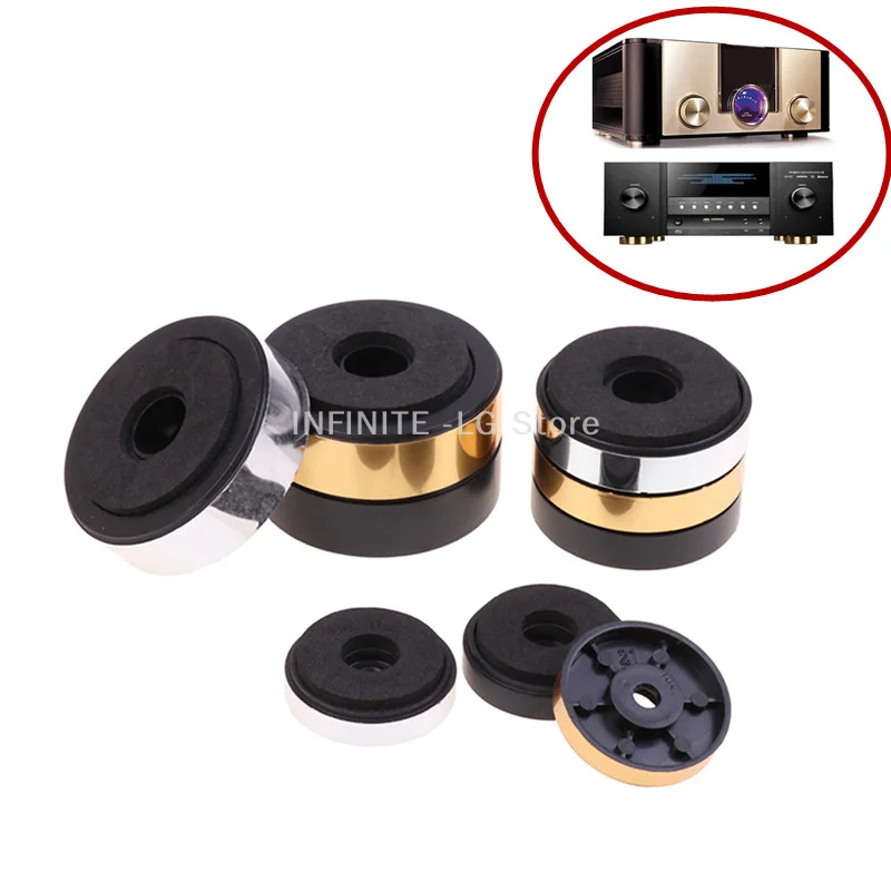 4pcs/set Plastic Shock-absorbing Foot Pad For Audio Equipment Stand Speaker Support Heightening Mat Moistureproof Bottom Block