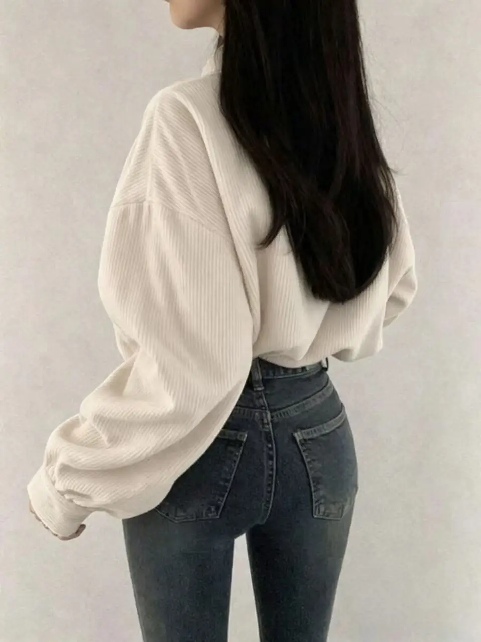 2026 Autumn/Winter New High Street Fashion Women's Short Coat Solid Color Button Long Sleeve Collar Corduroy Jacket Tops