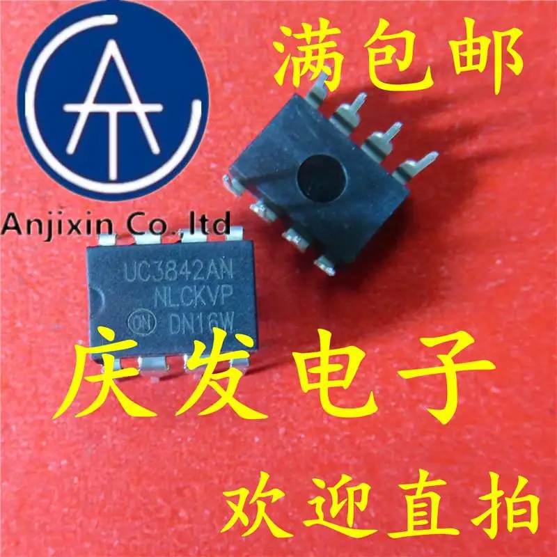 Controle atual IC DIP8, UC3842, UC3842AN, 100% original, novo, no estoque, 10 PCes