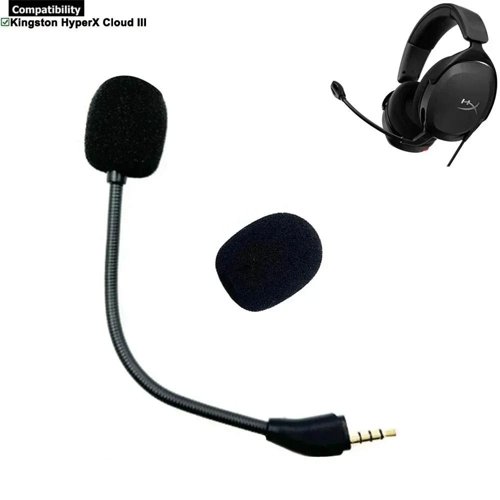 Replacement Game Mic 3.5mm Microphone for Kingston HyperX Cloud 3 III Gaming Headsets Headphones