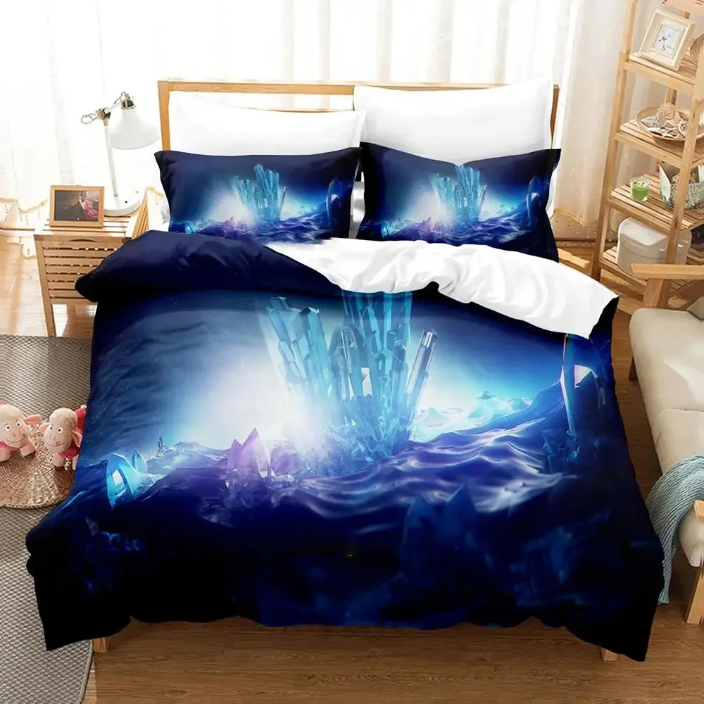 

Artistic Crystal Bedding Set Boys Girls Twin Queen Size Duvet Cover Pillowcase Bed Kids Adult Fashion Home Textile Customizable