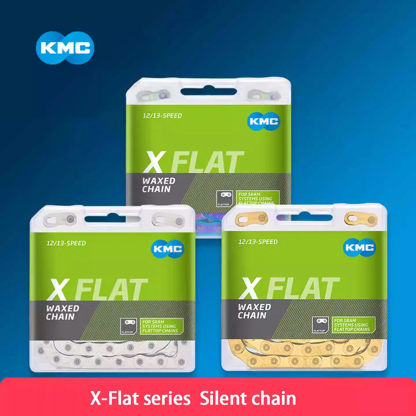 kmc-12\13-speed-x-flat-series-wax-lightweight-silent-chain-super-strong-chimeric-ability-no-break-in-required