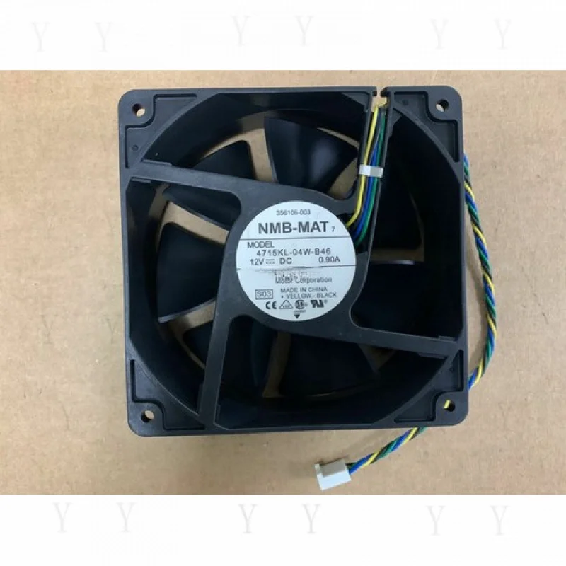 

Y+ For NMB-MAT 4715KL-04W-B46 12038 120x38mm Cooler Fan DC 12V 0.90A 4Pin #3