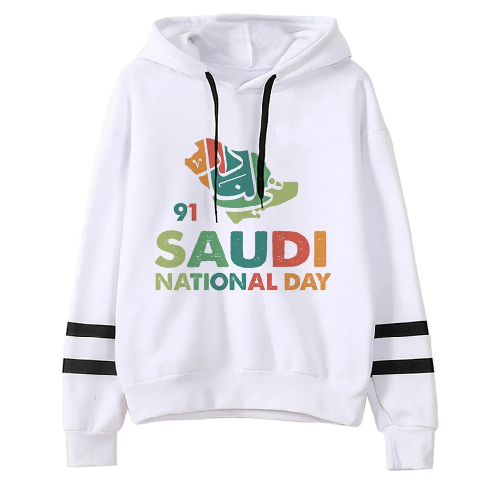 Saudi National Day hoodie funny soft fabric manga kawaii patterned women sweatshirts modern style anime comic harajuku