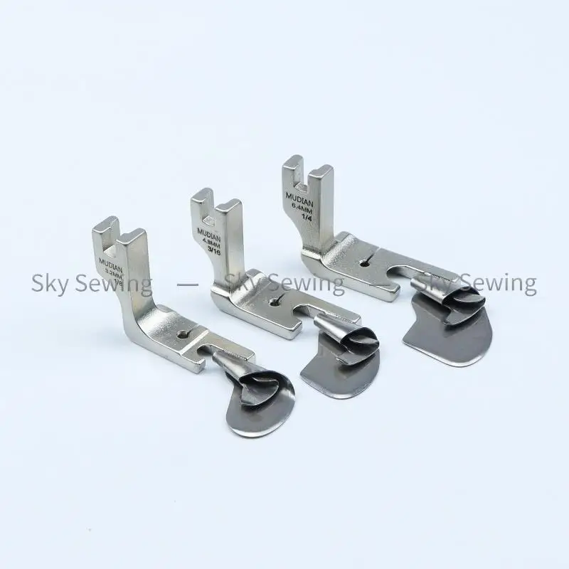 Full Steel Curved Curling Edge Presser Foot Chiffon Silk 0.3 Curling Edge Lower Hem Curling Edge Machine Edge Wrapping Cylinder