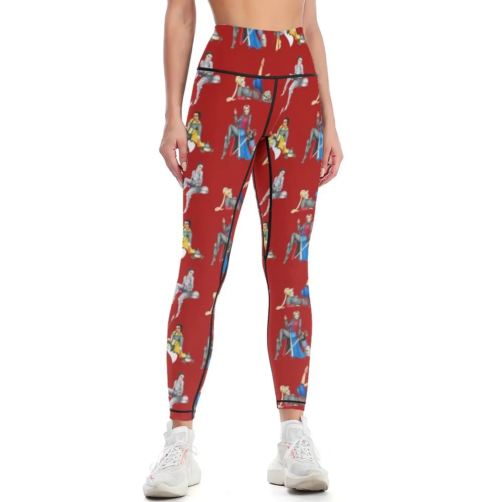 

Warrior Women Armored Pin Up Girls Compilation Leggings Sportswear woman gym Tight fitting woman gym top Womens Leggings
