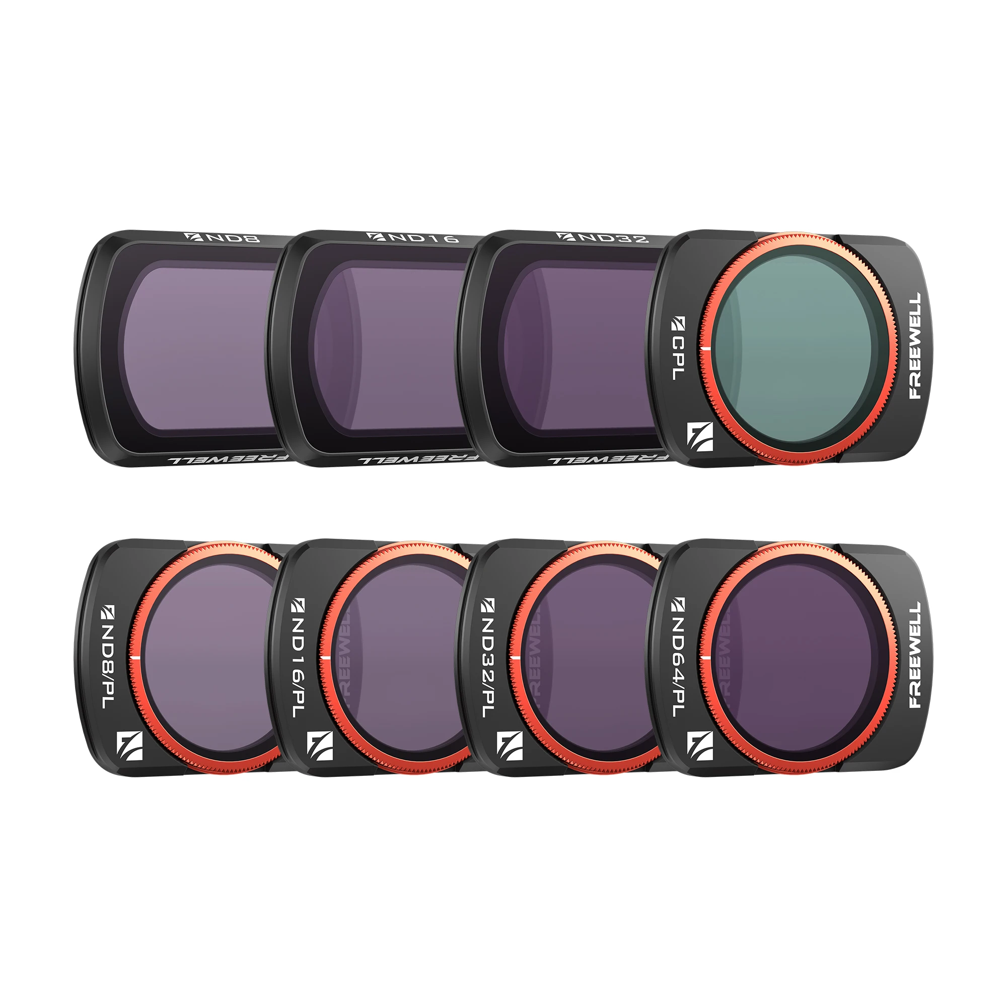 

Freewell 8Pack Camera Filter Kit ND/PL, ND, CPL Filter for DJI Osmo Pocket 3/Pocket 4 Your Shots with Easy Magnetic Installation