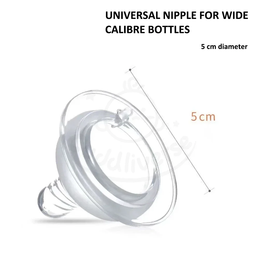 7개의 범용 젖병 교체 젖꼭지, 다양한 구경 옵션, 식품 등급 실리콘 소재, 비스페놀 A 없음