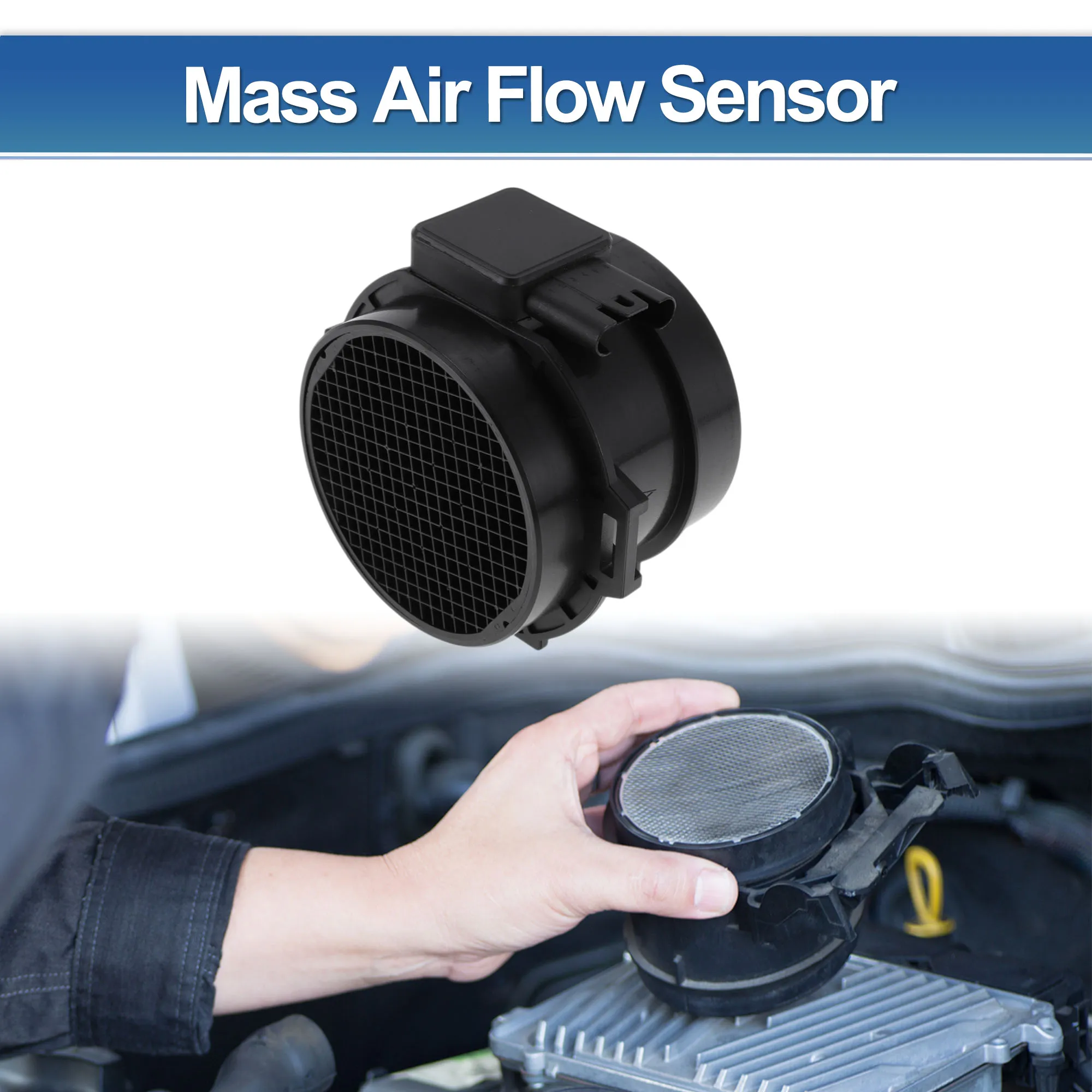 UXCELL Mass Air Flow Sensor Assembly No.7513956 for Bmw E39‌ 1995-2003 Plastic Metal