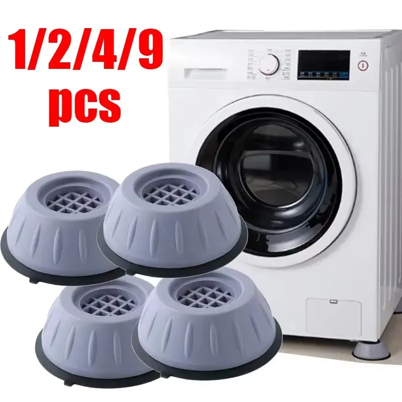 1/2/3/4/6/9Pcs Washing Machine Anti Vibration Pads Legs Mat Anti-Vibration Pad Universal Noise-Reducing Leg Base For Furniture