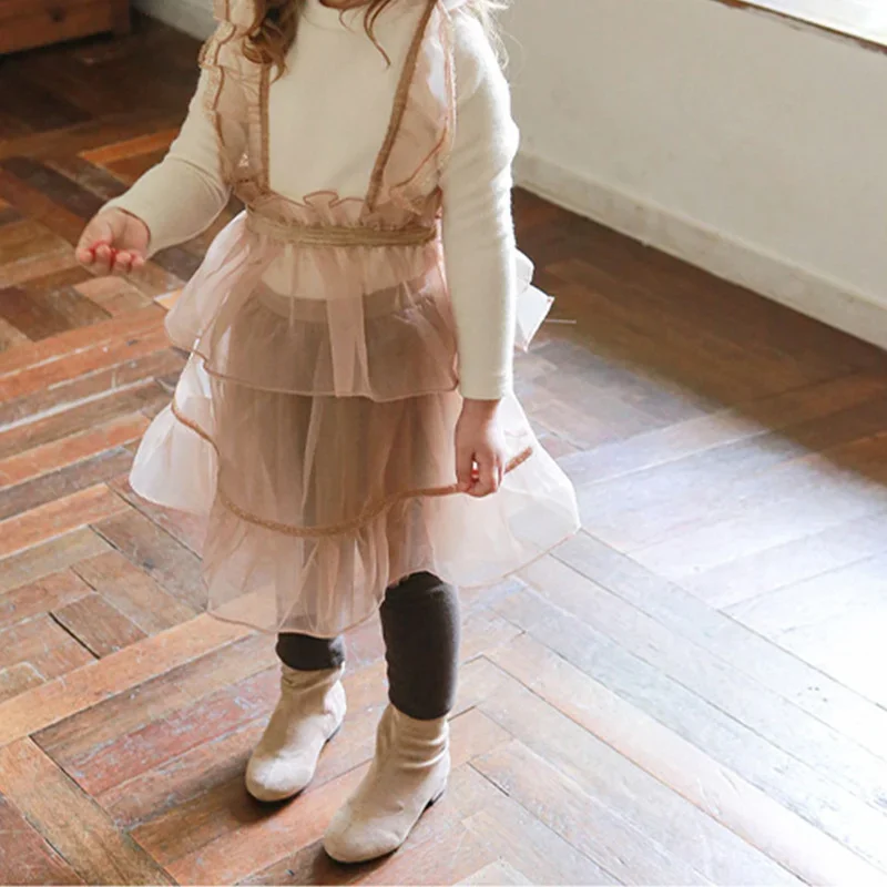 Cotton Baby Girls Leggings Lace Princess Skirt-pants Autumn Winter Thick Children Slim Skirt Trousers 2-11Yrs Kids Clothes CC078 image 2