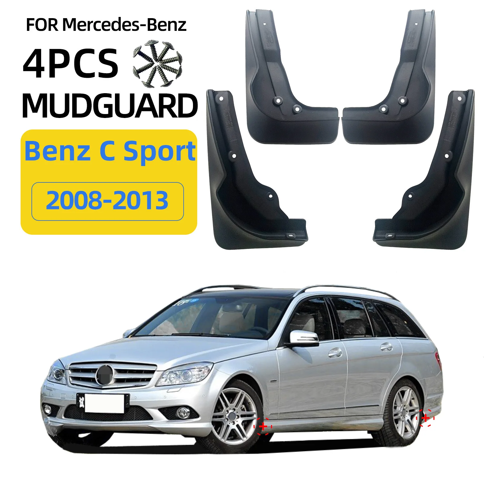 For 2008-2013 Mercedes-Benz C-class car fender exterior accessories