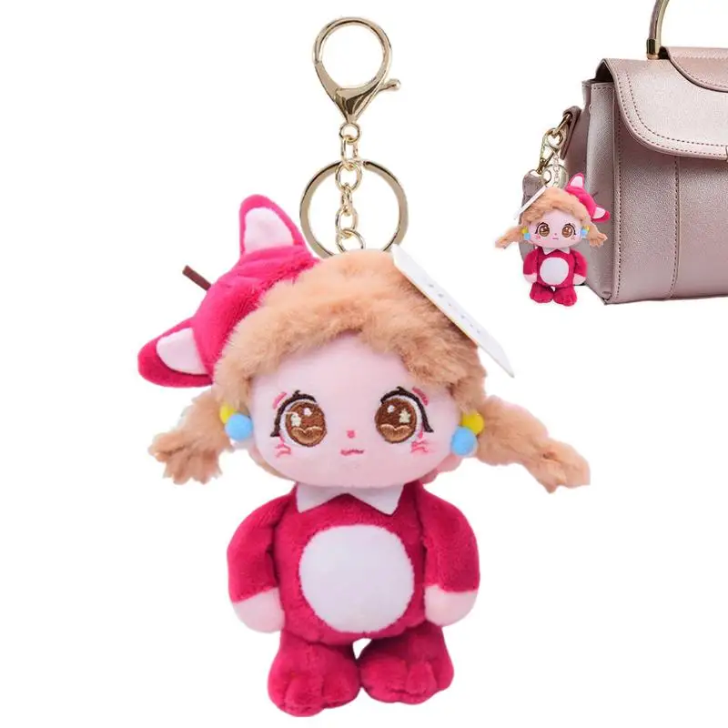 Cute Keychain Plush Stuffed Car Key Chain 4.7 Inches Purse Cartoon Keychain Soft Key Holder Car Handbag Keyring for Women