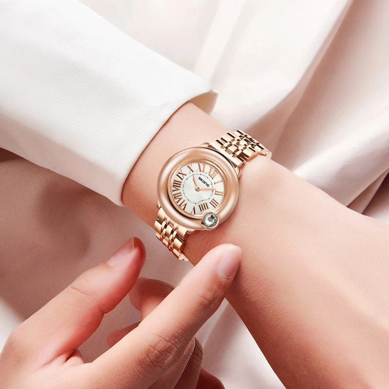 Balloon style fashionable high-end feeling light luxury niche new trend simple temperament student waterproof women's watch