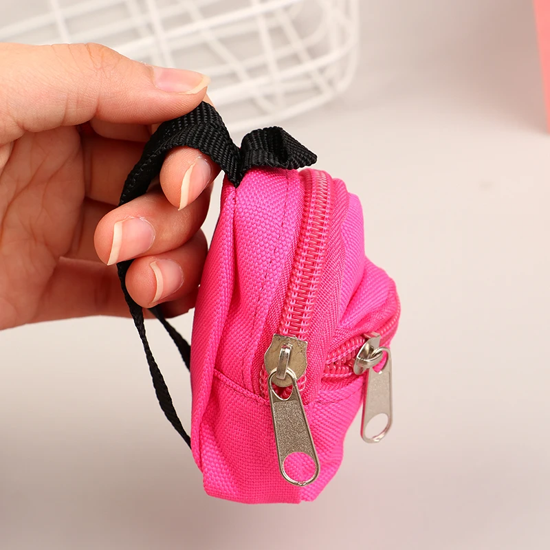 1PC Mini Backpack Keychain Cute Zipper Schoolbag Keyring For Girls Coin Purse Pendant Fashion Doll Bag Accessorie Children Gifts image 5