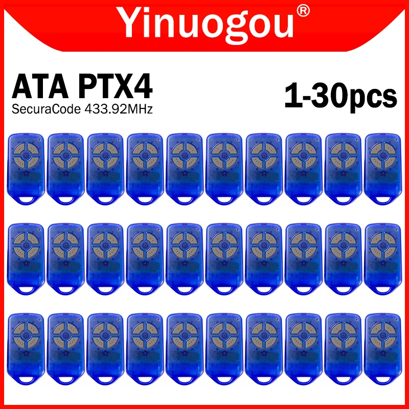 

Новый ATA PTX4 SecuraCode пульт дистанционного управления для гаражных ворот 433,92 МГц, с плавающим кодом, для приемников двигателей гаражных ворот CRX-1, CRX-2, GDO