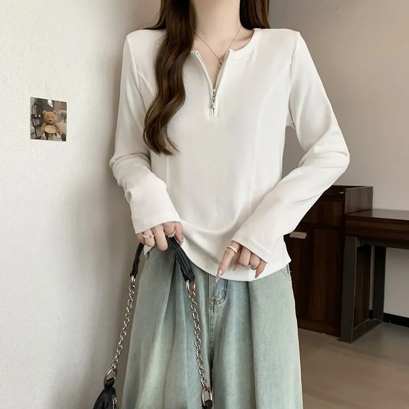 

Женская футболка с длинным рукавом, весенняя, хлопковая, утягивающая, с корректирующим эффектом, скрывающая живот, базовый слой, универсальная одежда