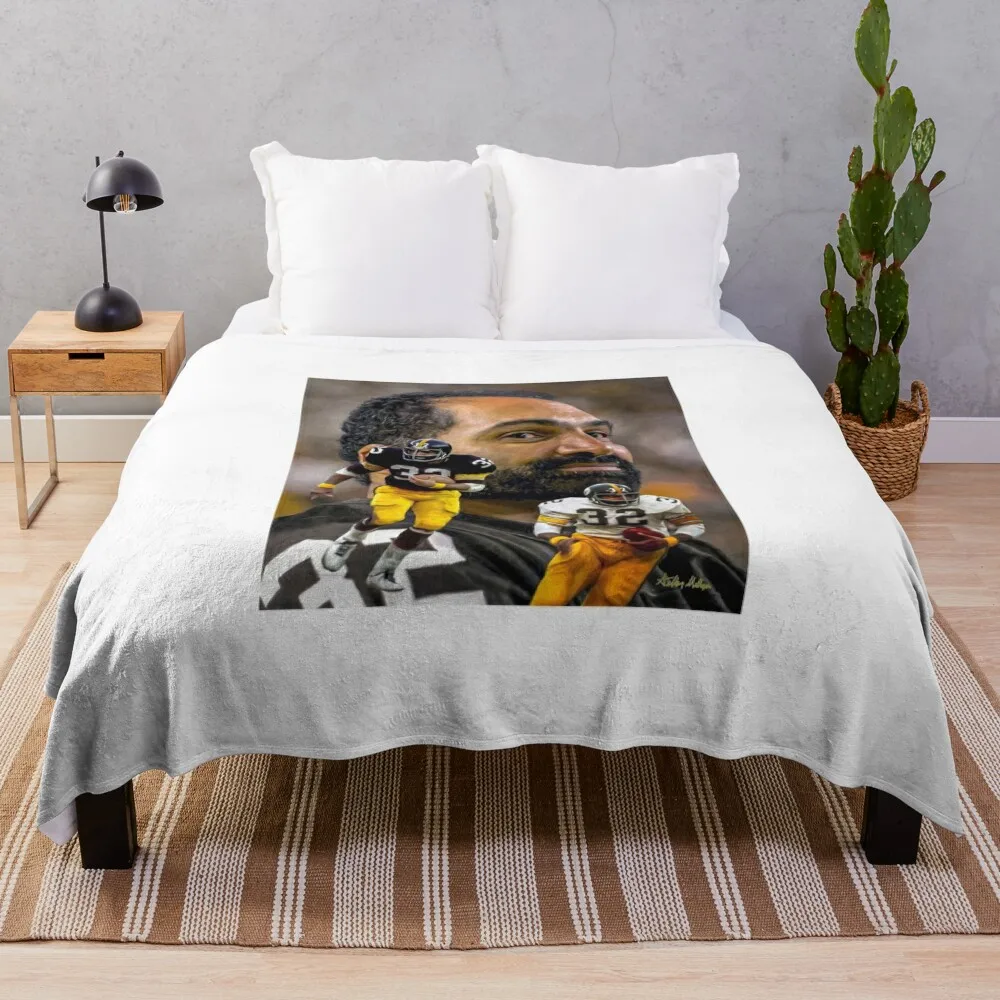 Franco Harris Love Football Throw Blanket Furrys decorative Soft Beds Shaggy Blankets