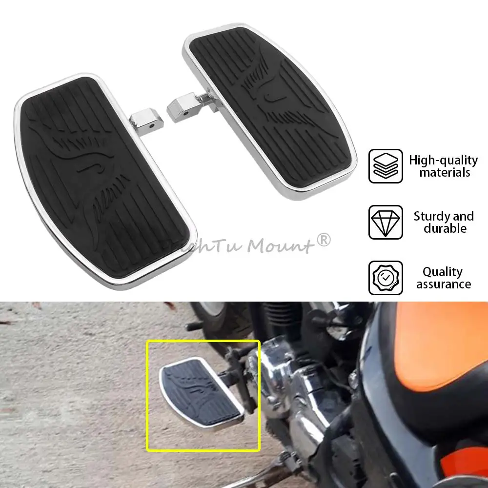 Motorcycle Front Rider Foot Rest Wide Footrest Floorboards For Honda SHADOW VT125 VT600 NV400 NV600 VT750 VF750 Magna 1990-2003