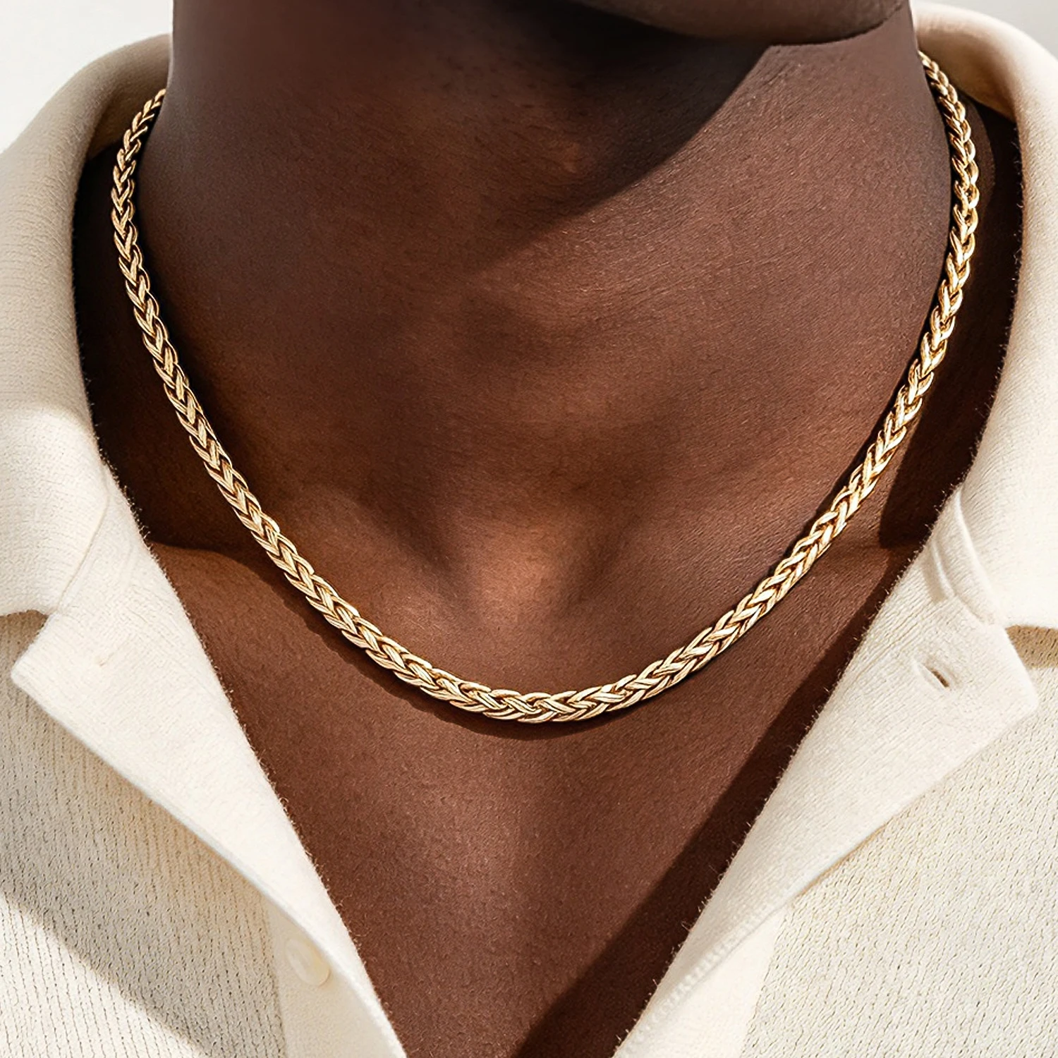 Chunky Thick Chain Necklace for Men Hip Hop Stainless Steel Non-Fade Bold Trendy Versatile Minimalist Cool Daily Party Jewelry
