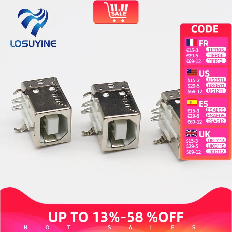 

Гнездовой разъем USB типа B G45 для интерфейса передачи данных принтера, 10 шт./партия