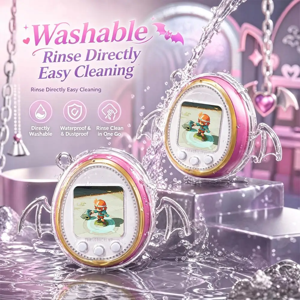 Protective Case Suitable for Tamagotchi 4u Devil Wings Transparent PC Shell Anti Fall And Anti Scratch Protective Cover