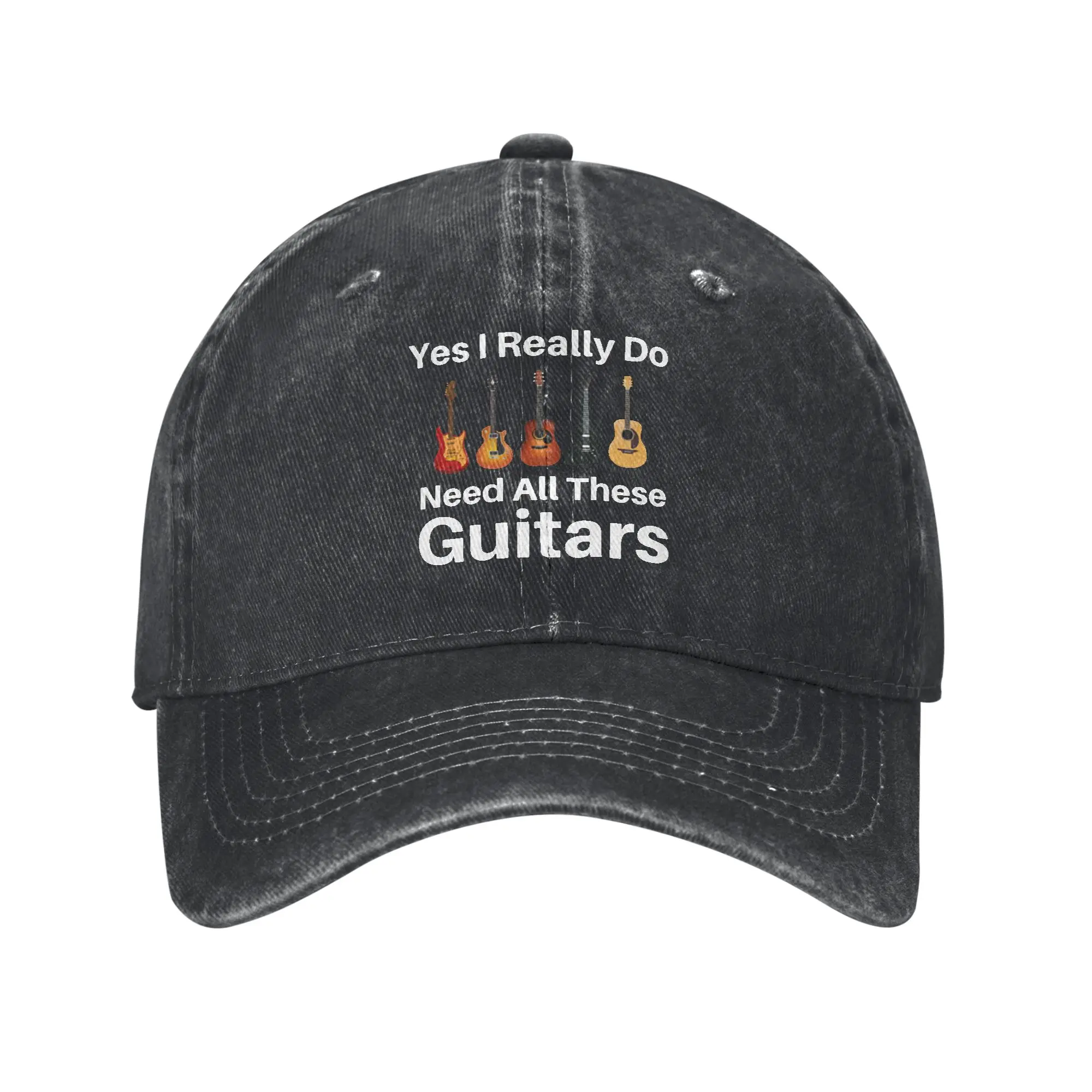 Fashion Yes I Really Do Need All These Guitars baseball cap  Students Snapback Cap