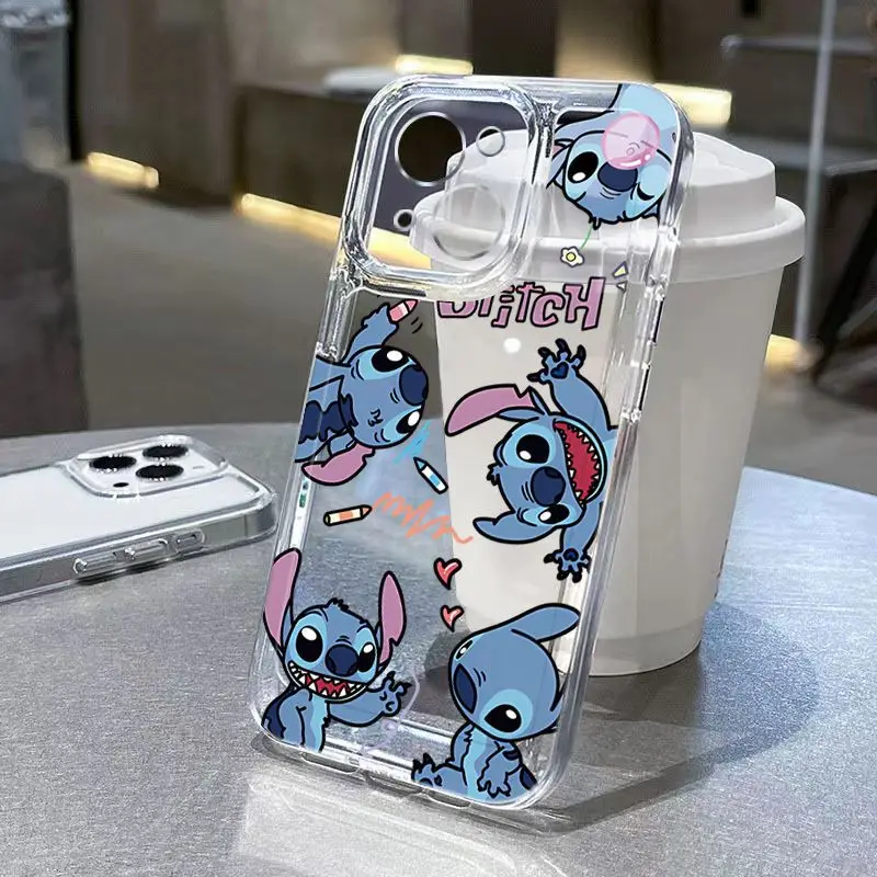 Leuke Disneys Stitchs Clear Space Telefoon Case Voor Xiaomi Redmi NOTE 8 9 9A 9s 10 11 12 12C 13 13C K30 K50 10C Pro Plus 4G 5G